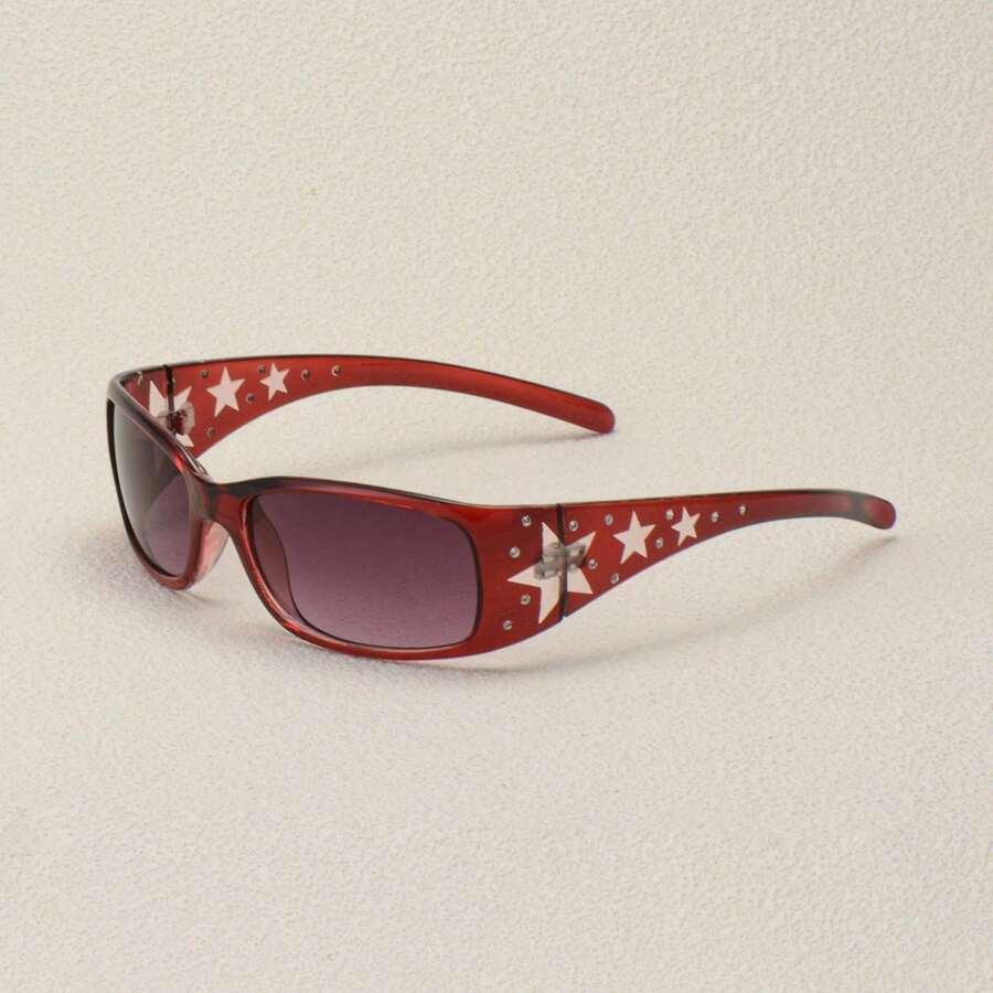 SHEIN CZERWONE OKULARY PRZECIWSŁONECZNE S07