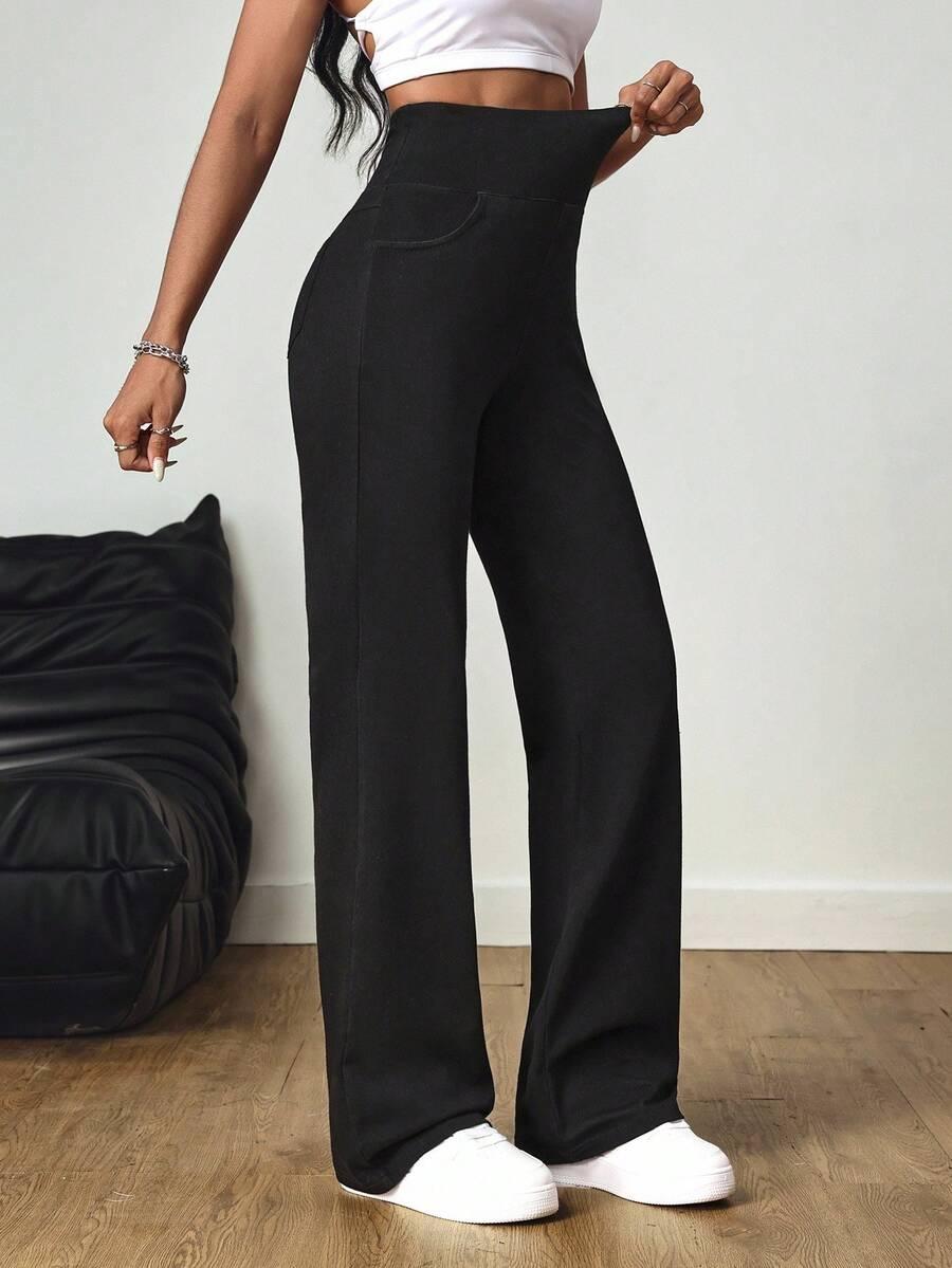SHEIN CZARNE SPODNIE CASUAL S06__L