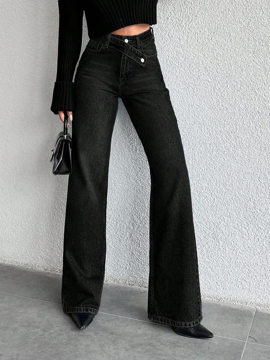 SHEIN CZARNE SPODNIE JEANS S06__M