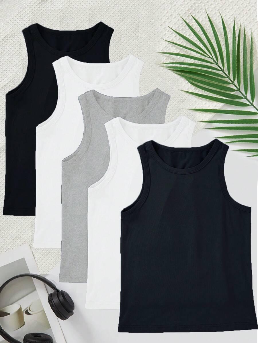 SHEIN KLASYCZNY PODKOSZULEK 2-PACK S06__104-110