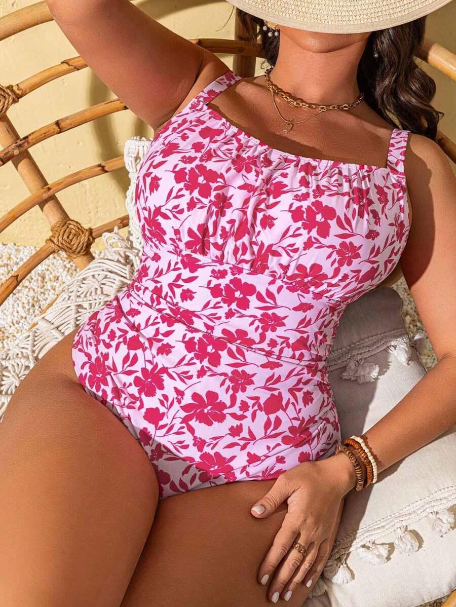 SWIM MOD RÓŻOWY JEDNOCZĘŚCIOWY STRÓJ KĄPIELOWY S09__48