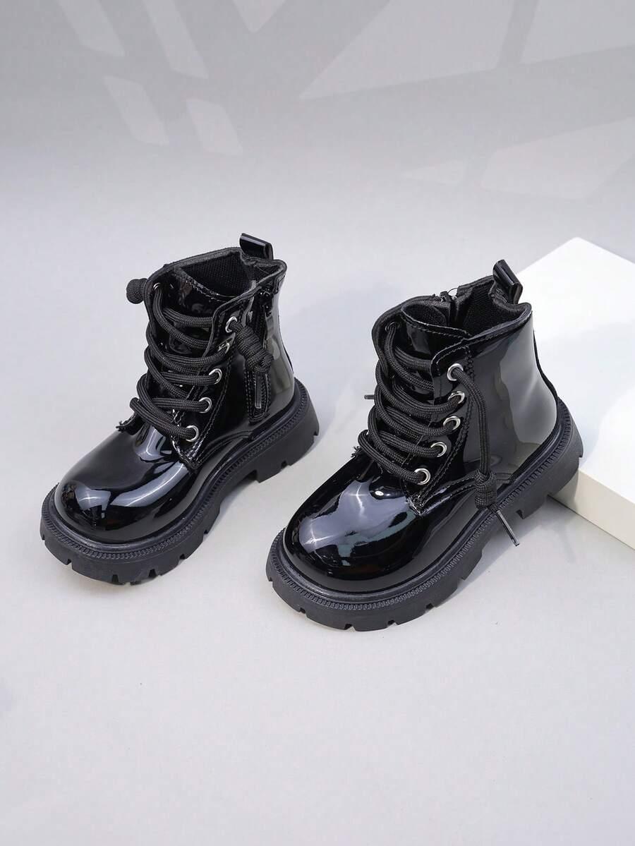 SHEIN CZARNE SZNUROWANE BOTKI W01__28