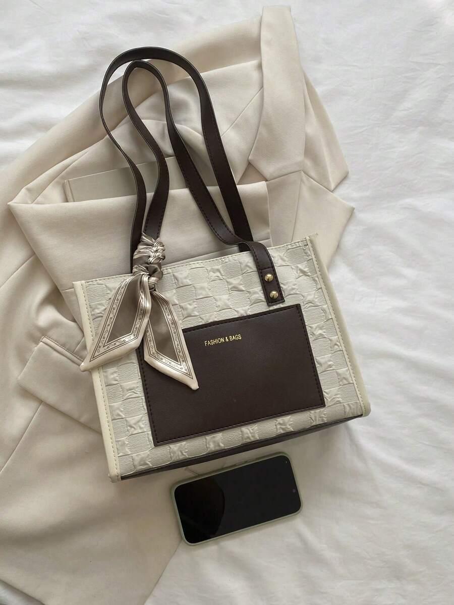 SHEIN KOLOROWA TOREBKA ZDOBIENIE S07__28,5X10,5X21CM