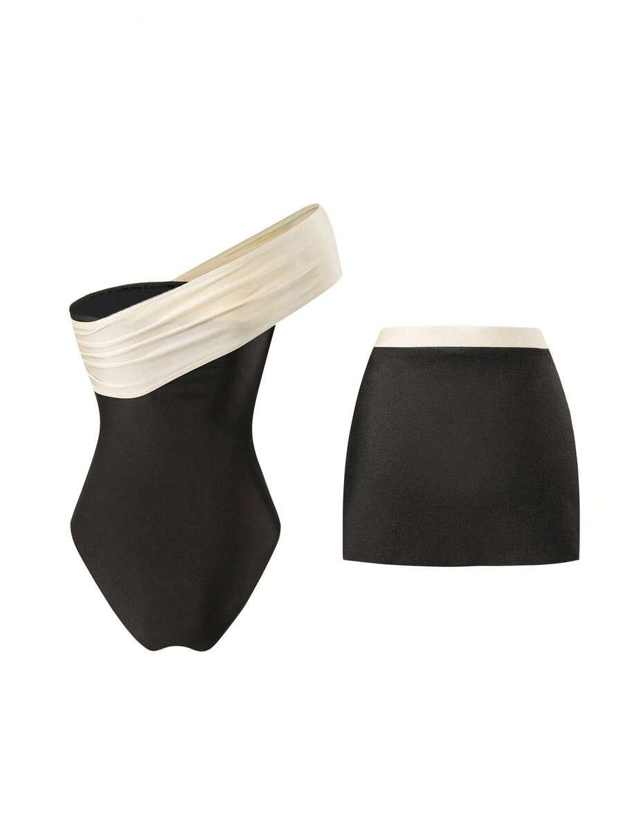 SWIM OASIS JEDNOCZĘŚCIOWY STRÓJ KĄPIELOWY SPÓDNICA KOMPLET S09__S
