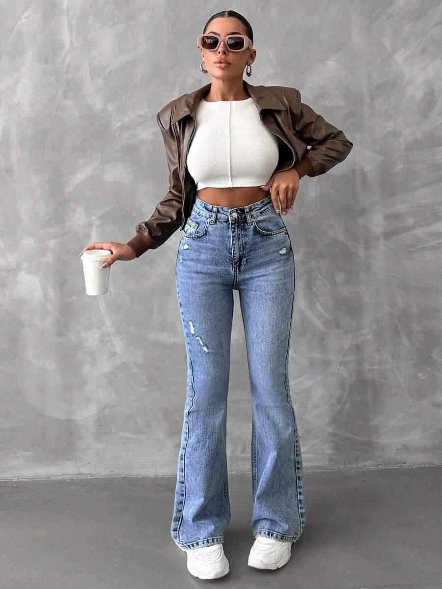 SHEIN NIEBIESKIE SPODNIE JEANS S06__M