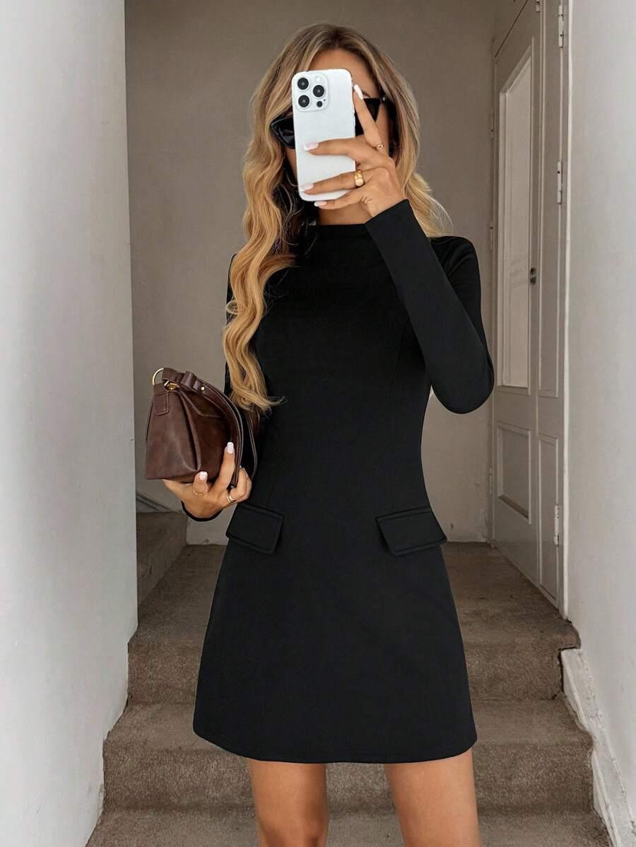 SHEIN CZARNA MINI SUKIENKA S06__S