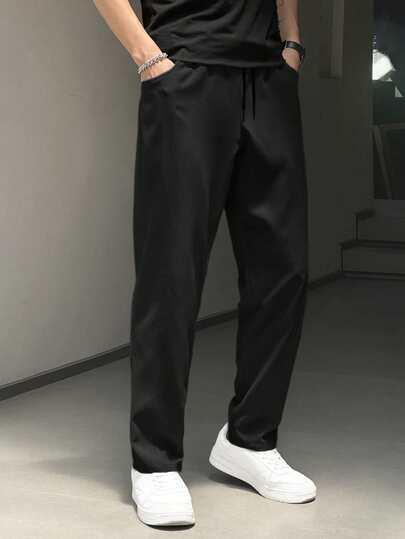 SHEIN CZARNE SPODNIE CASUAL S06__L