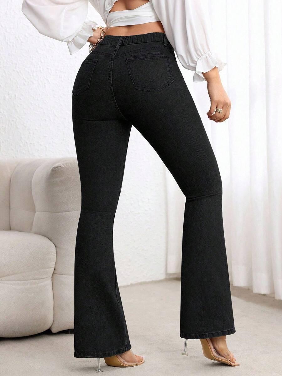 SHEIN CZARNE SPODNIE JEANS S06__46
