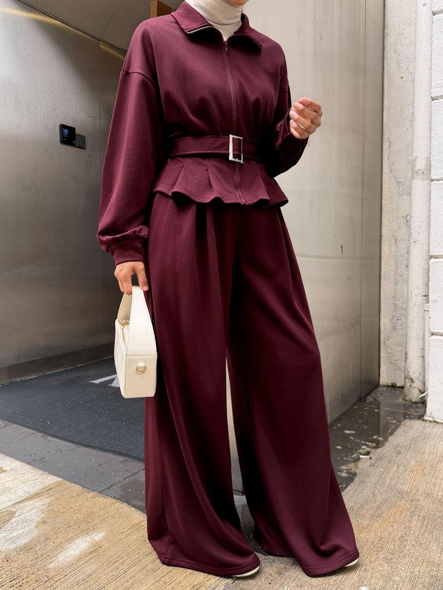 DAZY BORDOWY KOMPLET BLUZA SPODNIE PK01__M