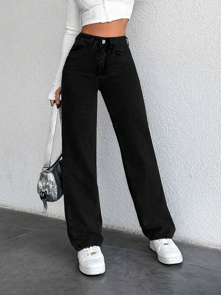 SHEIN CZARNE SPODNIE JEANS S06__M