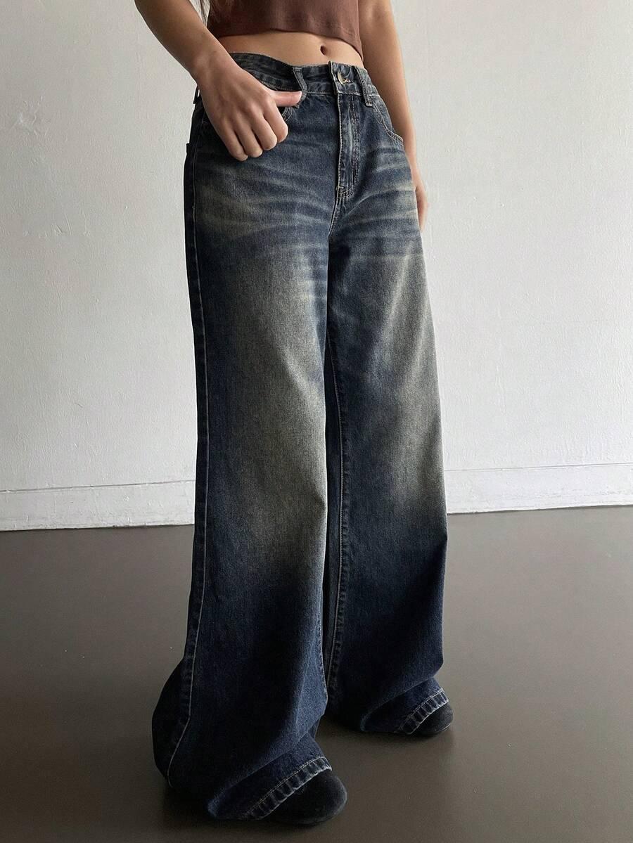 DAZY SPODNIE DZWONY JEANS PK01__L