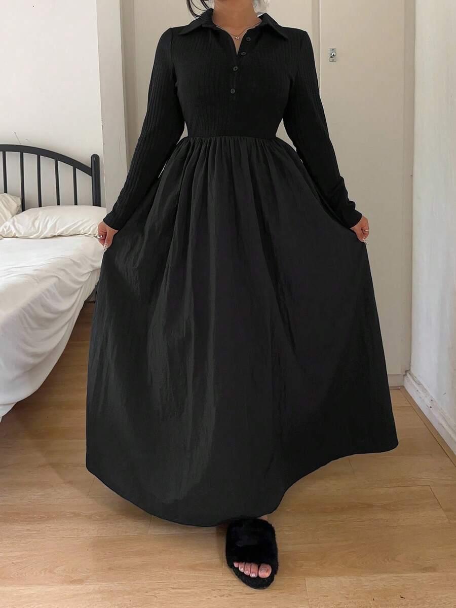FLIRLA CZARNA MAXI SUKIENKA S06__50