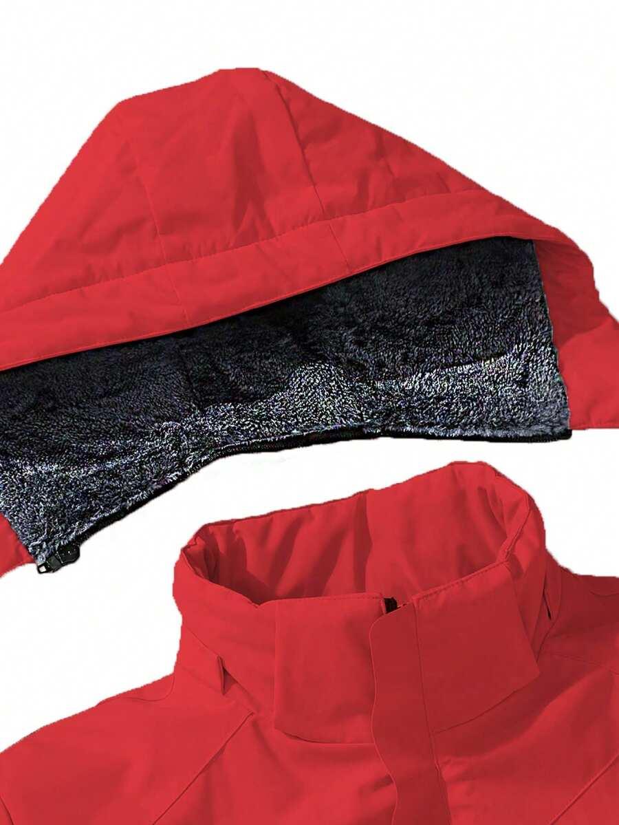 SHEIN CZERWONA KURTKA KAPTUR W01__XS