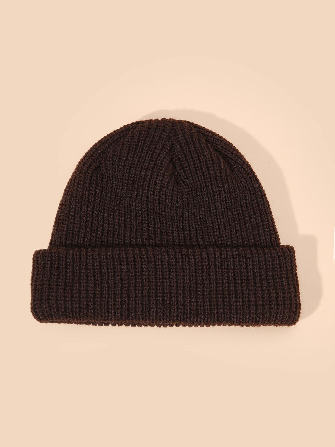 SHEIN BRĄZOWA CZAPKA BEANIE W01__54