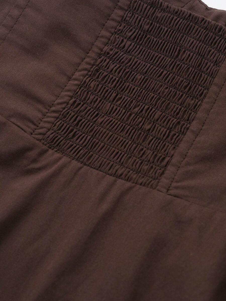 SHEIN BRĄZOWY TOP NA RAMIĄCZKACH S06__S