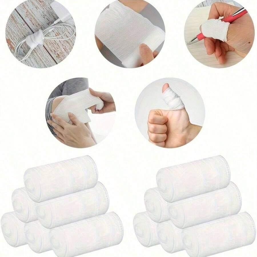 SHEIN BIAŁY BANDAŻ ELASTYCZNY 7-PACK S07__10X4,5