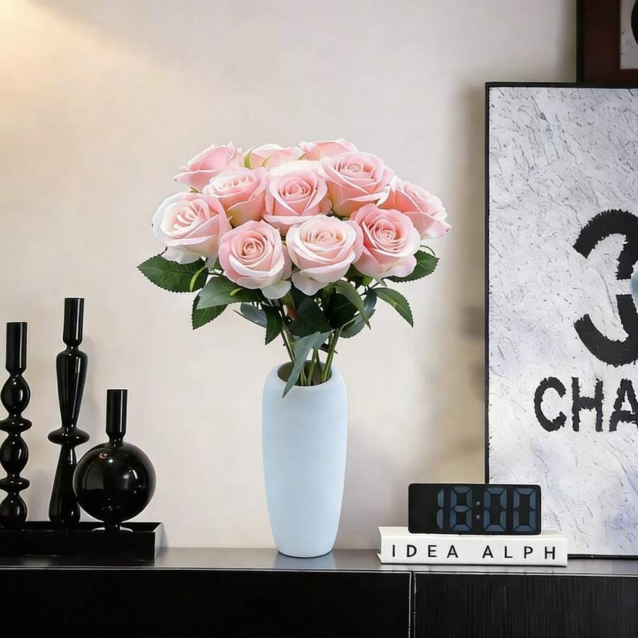 SHEIN SZTUCZNY KWIAT RÓŻOWA RÓŻA 5SZT S07__50CM