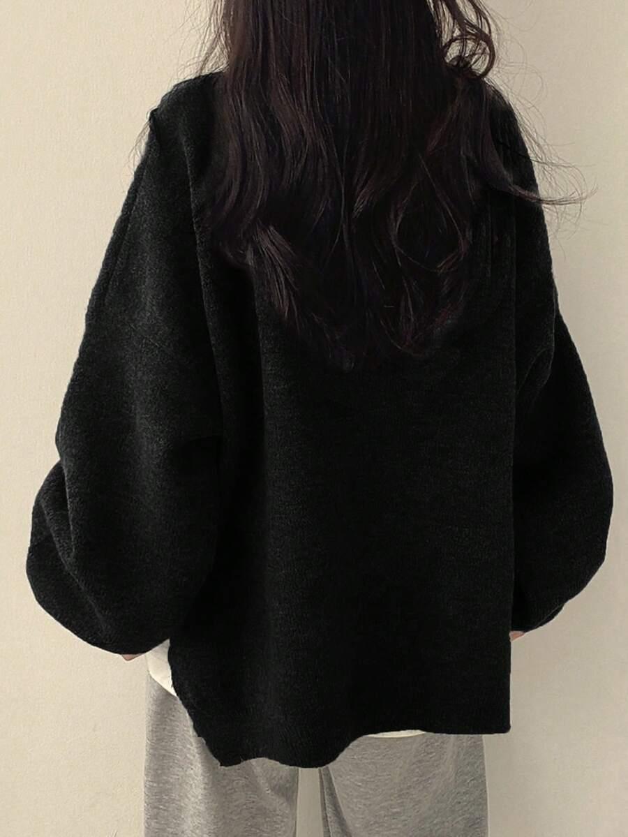SHEIN CZARNY SWETER CASUAL S06__L