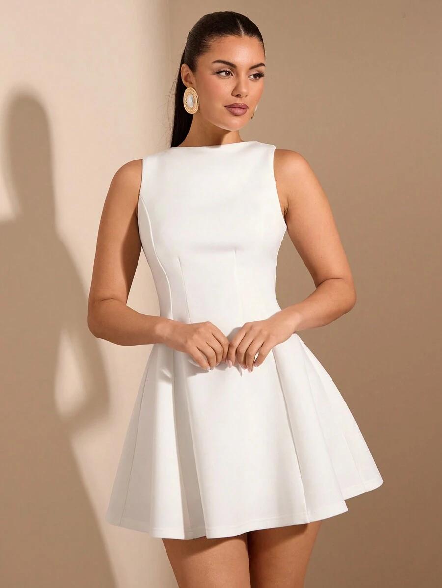 SHEIN BIAŁA MINI SUKIENKA S06__L