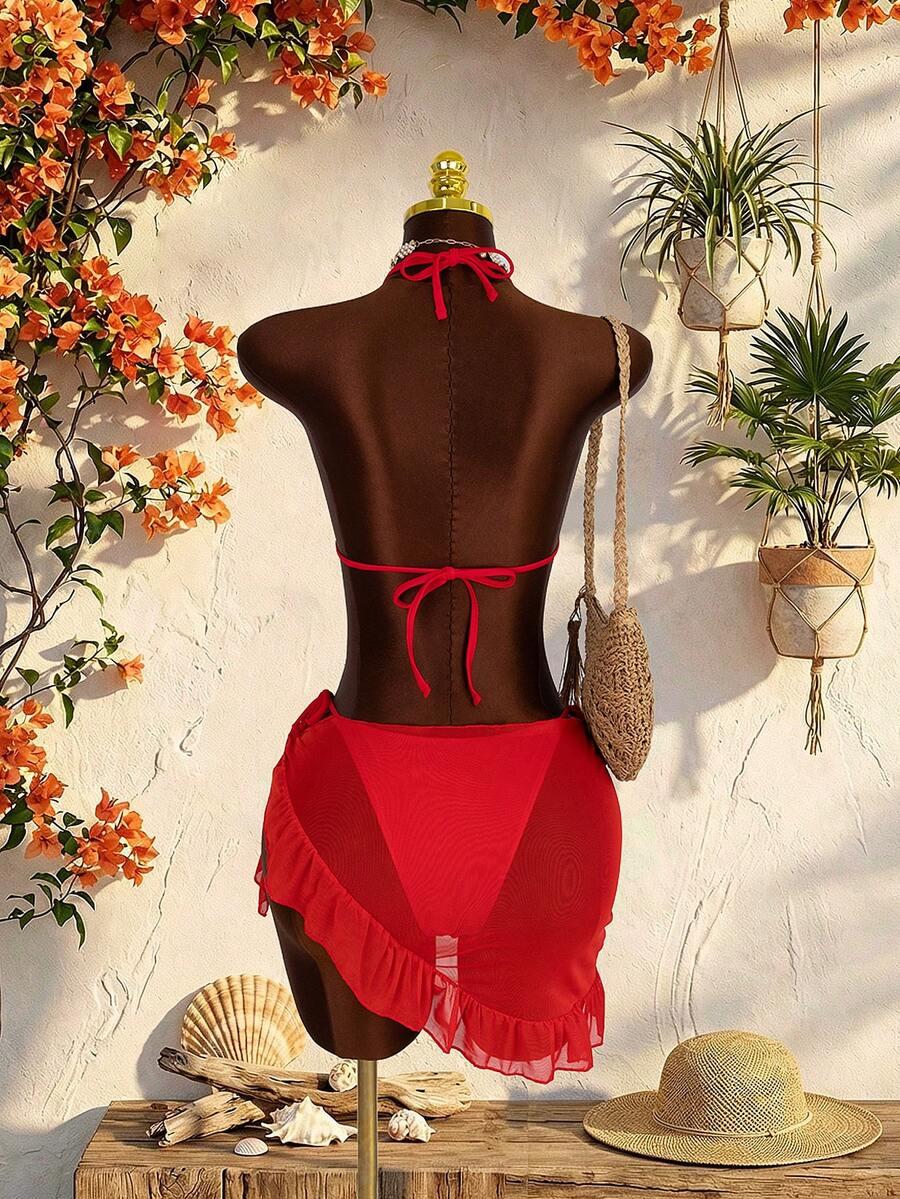 SWIM SXY DWUCZĘŚCIOWY STRÓJ KĄPIELOWY SARONG KOMPLET S09__S