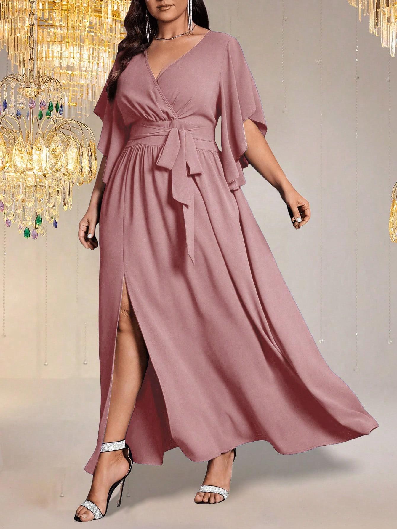 SHEIN RÓŻOWA MAXI SUKIENKA S06__48