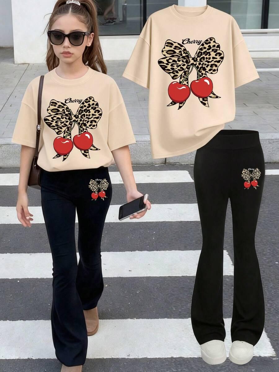 SHEIN KOMPLET SPODNIE T-SHIRT S06__166-170