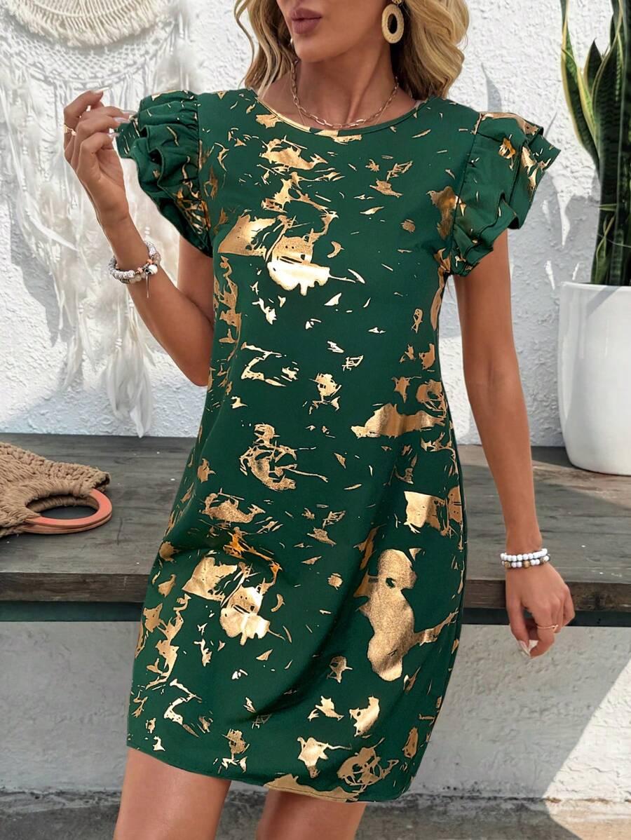 SHEIN ZIELONA MINI SUKIENKA S06__S