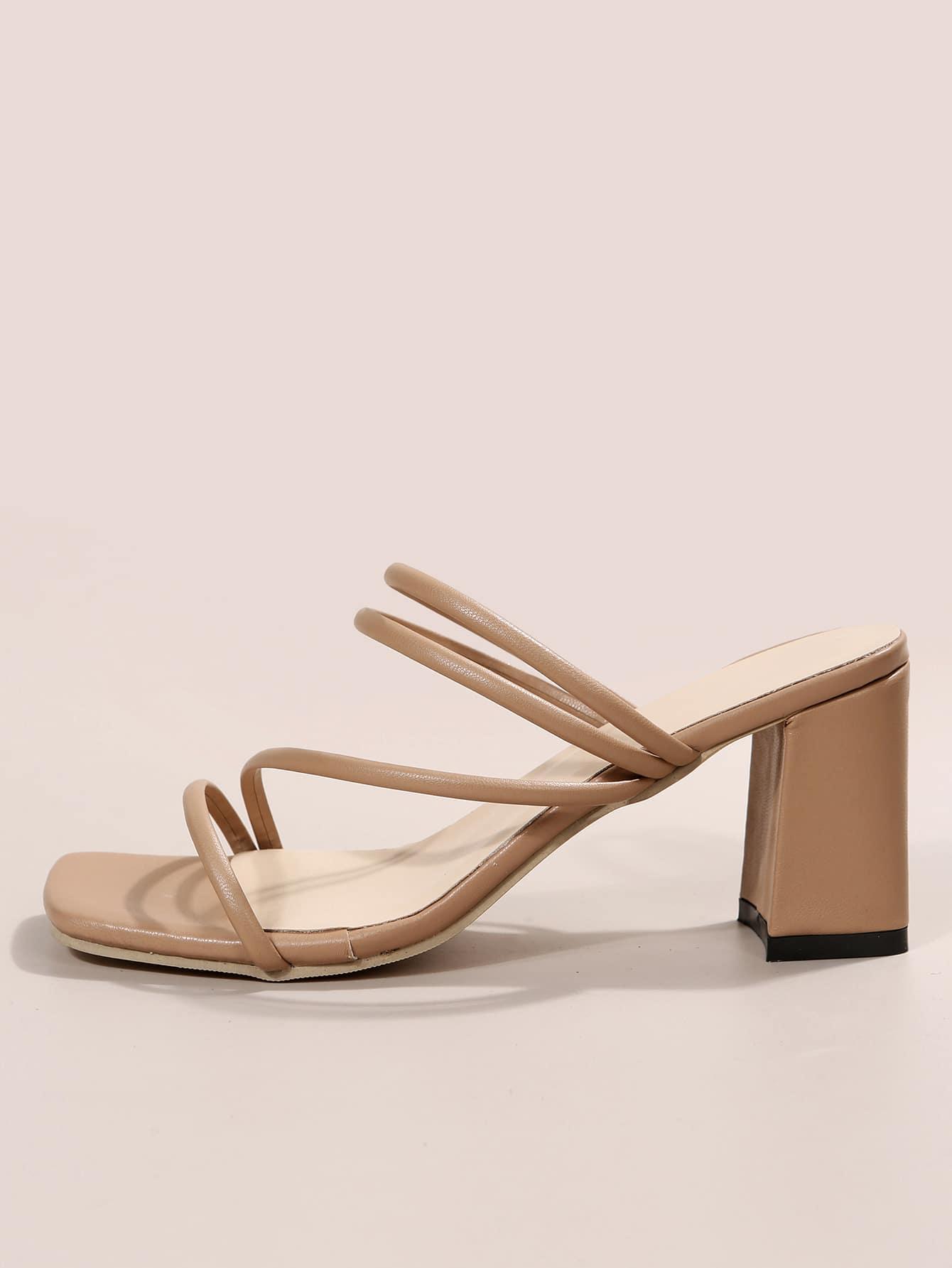 SHEIN BRĄZOWE SANDAŁY OBCAS S06__38