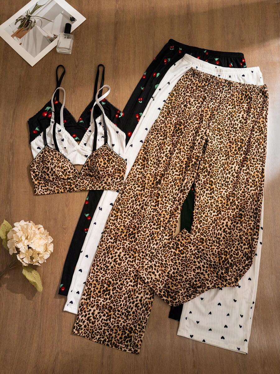 SHEIN BLUZKA SPODNIE KOMPLET PIŻAMA 2-PACK S06__XL