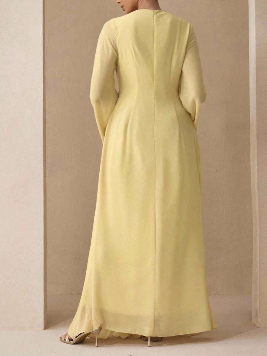 SHEIN ŻÓŁTA MAXI SUKIENKA S06__XXL