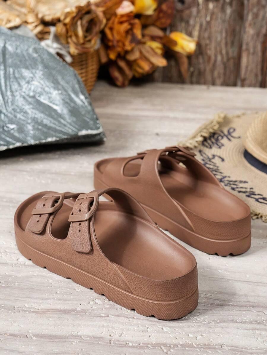 SHEIN BRĄZOWE KLAPKI CASUAL S06__37