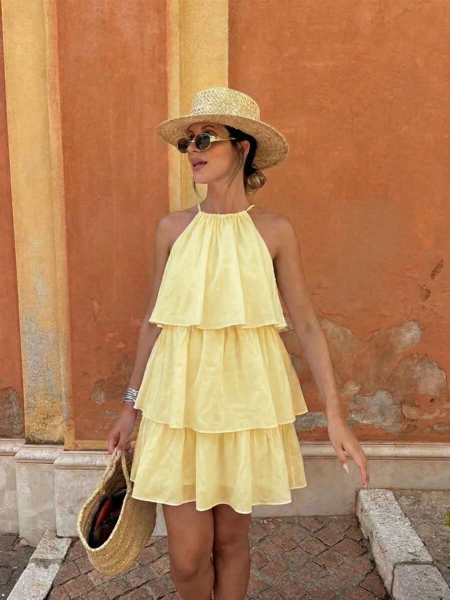 SHEIN ŻÓŁTA MINI SUKIENKA S06__XL