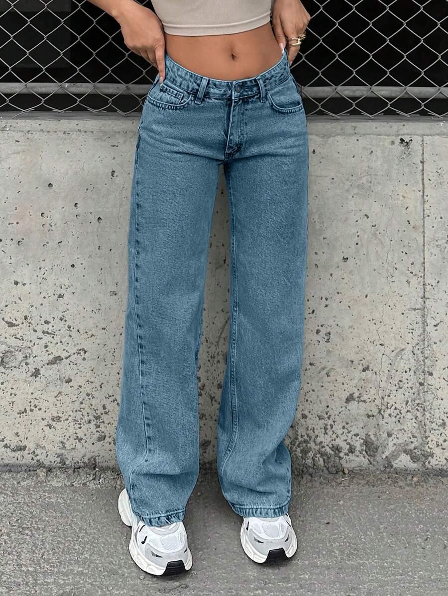 SHEIN SPODNIE JEANS CASUAL S06__S