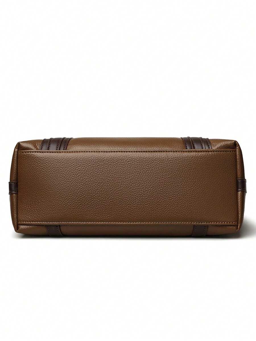 SHEIN BRĄZOWA TORBA IMITACJA SKÓRY S07__34X14X30CM