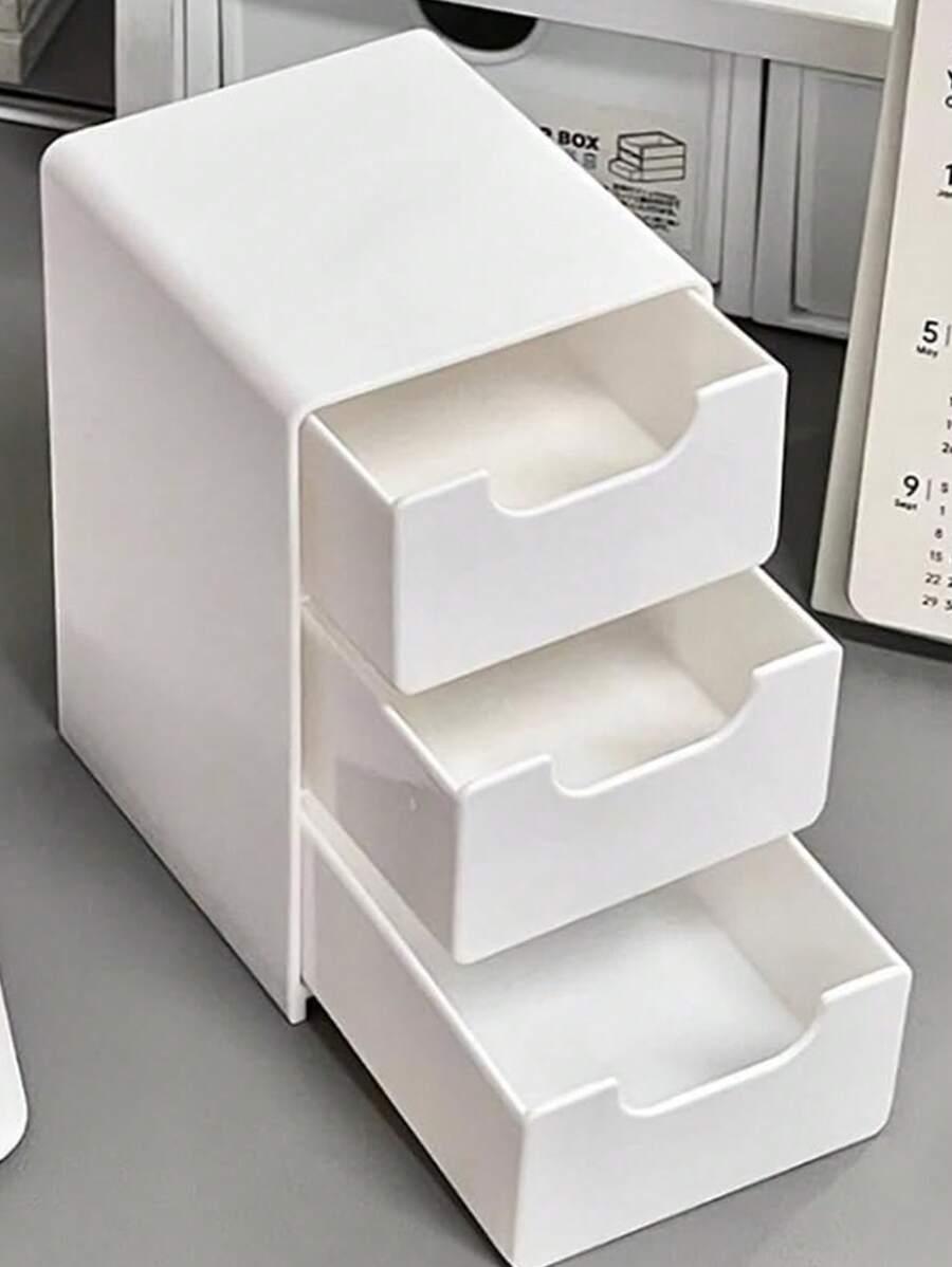 SHEIN BIAŁY ORGANIZER NA BIURKO S07__8X8,8X13CM