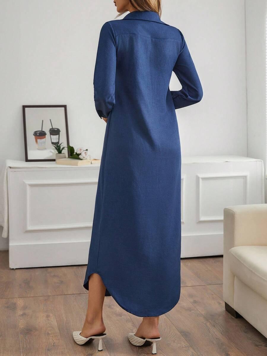 SHEIN KOSZULOWA SUKIENKA GUZIKI PK01__L