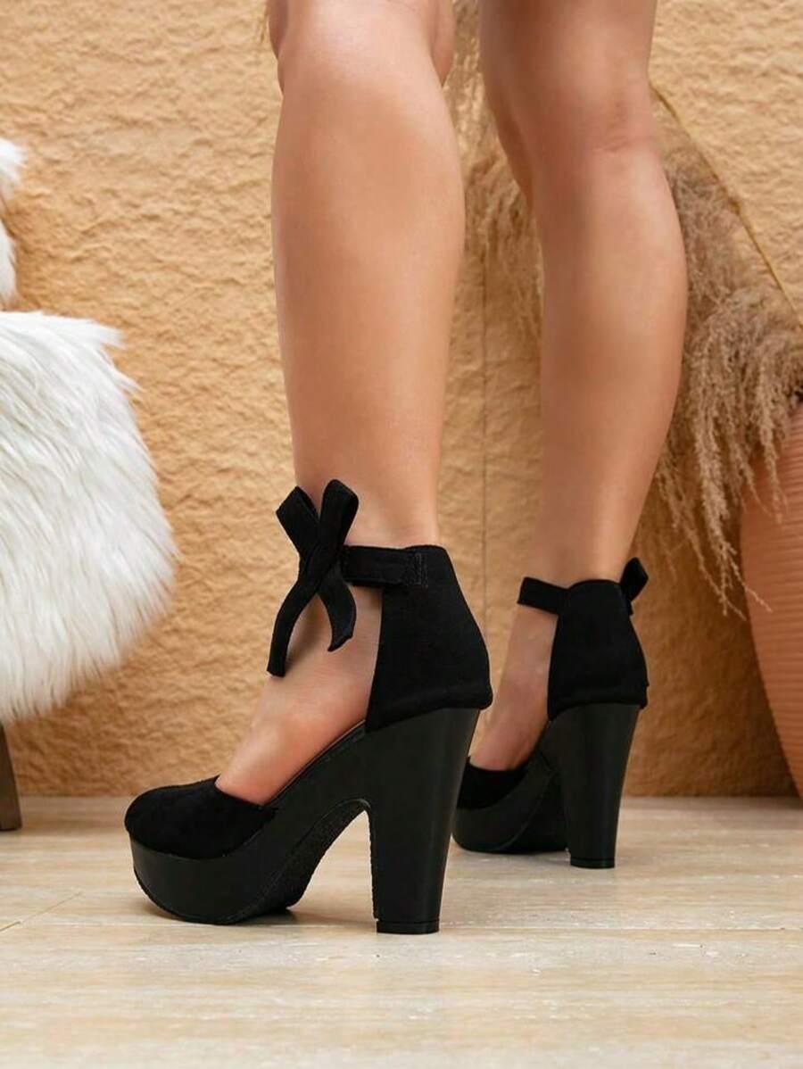 SHEIN CZARNE CZÓŁENKA IMITACJA ZAMSZU S06__38