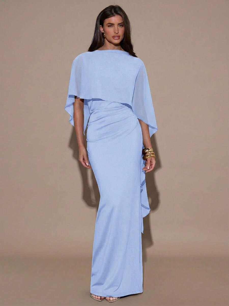 SHEIN NIEBIESKA MAXI SUKIENKA S06__XL