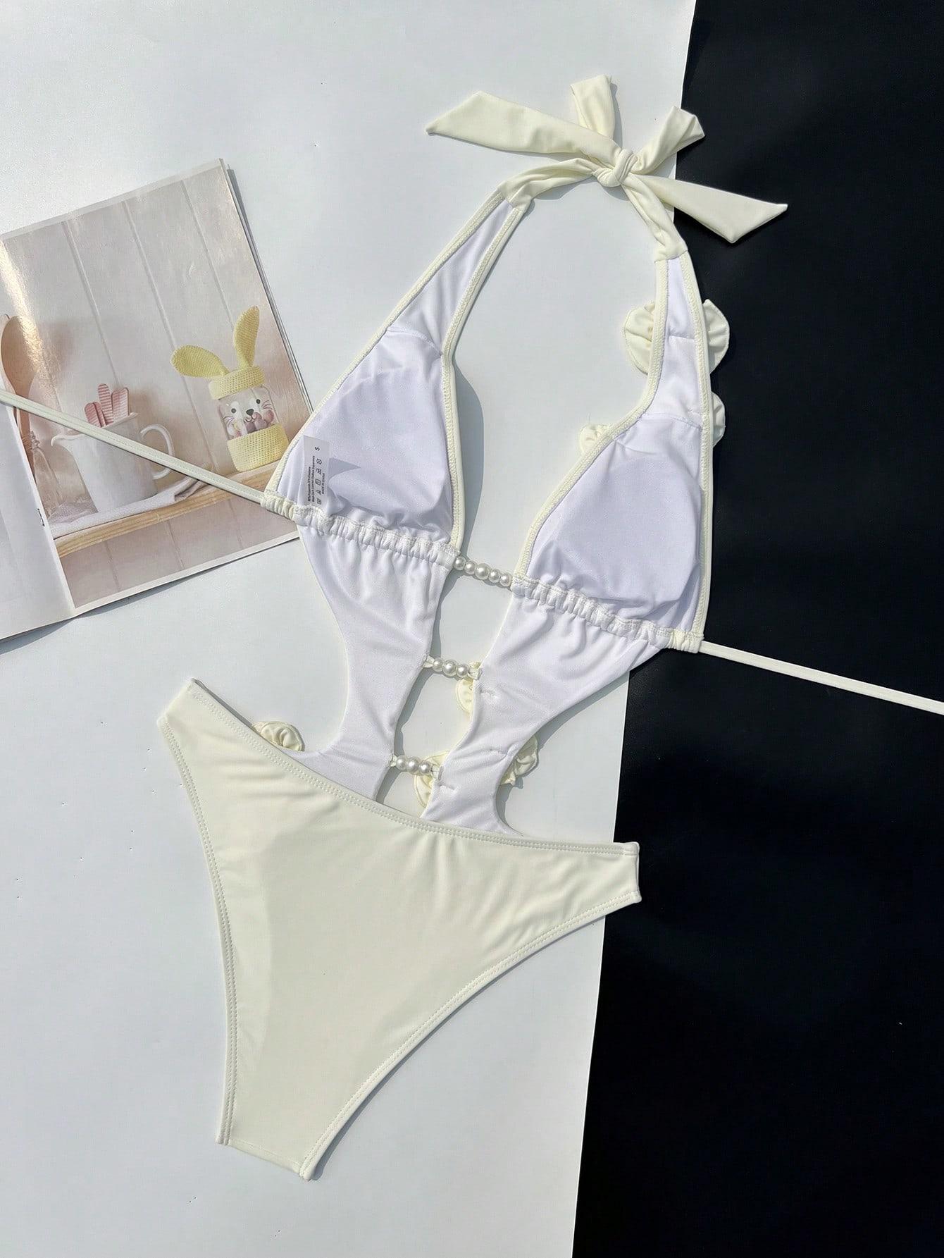 SHEIN JEDNOCZĘŚCIOWY STRÓJ KĄPIELOWY S09__M