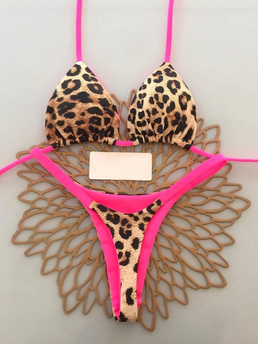 SHEIN DWUCZĘŚCIOWY STRÓJ KĄPIELOWY ANIMAL PRINT S09__S