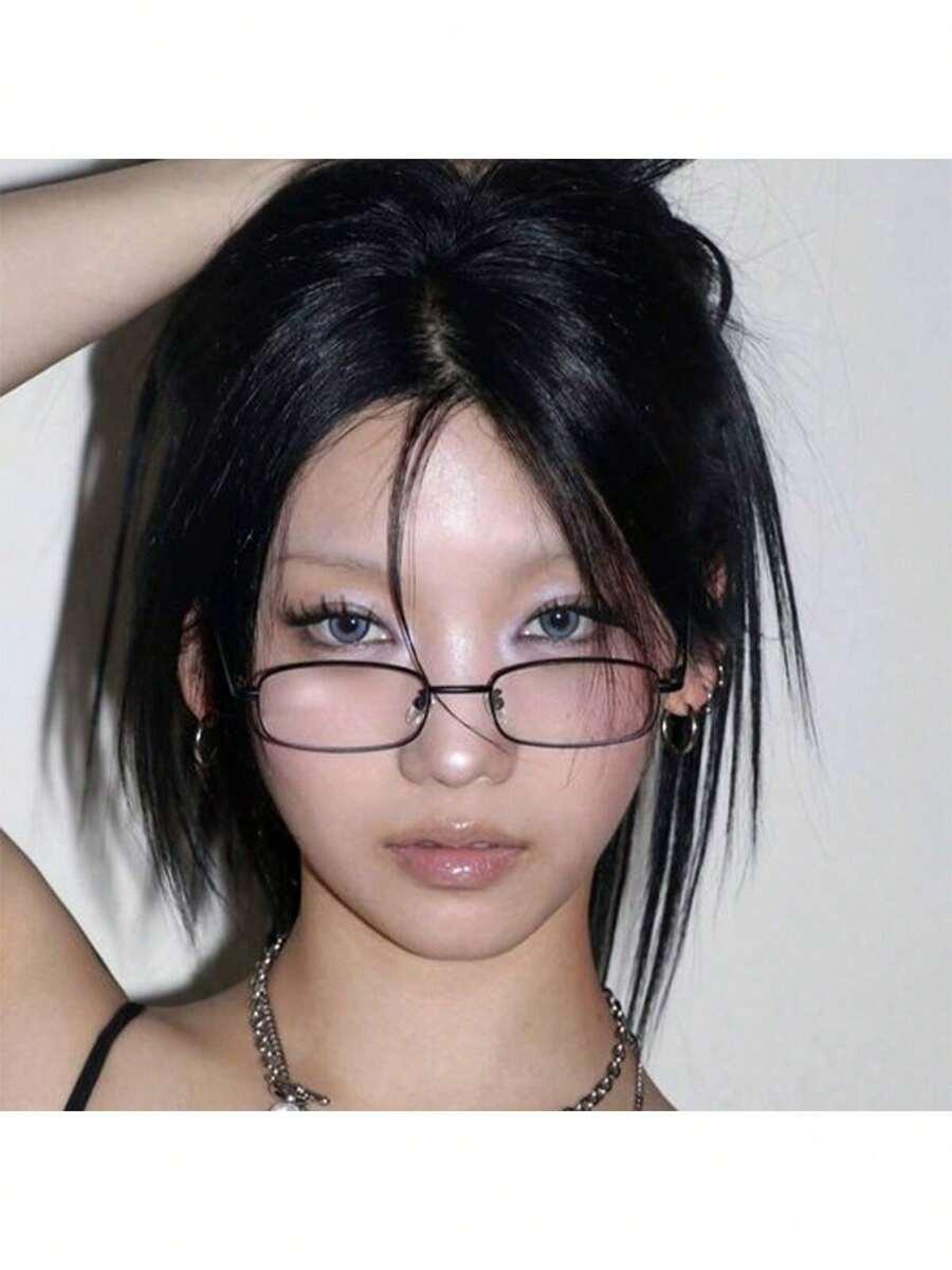 SHEIN SREBRNE OKULARY ZERÓWKI S07
