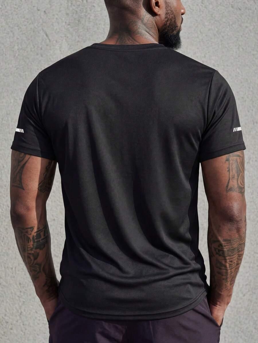 SHEIN KOSZULKA SPORTOWA Z KRÓTKIM RĘKAWEM OMBRE PK01__M