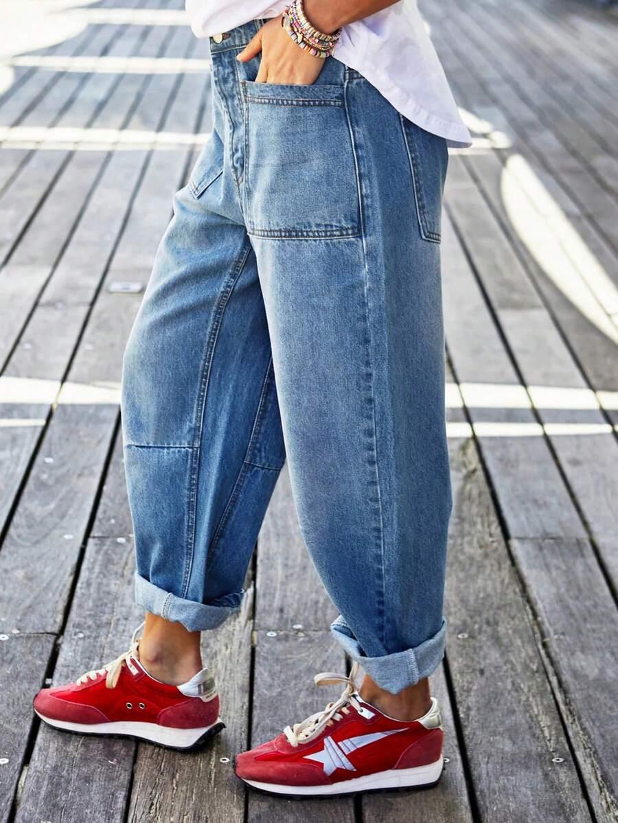 SHEIN NIEBIESKIE SPODNIE JEANS S06__XS