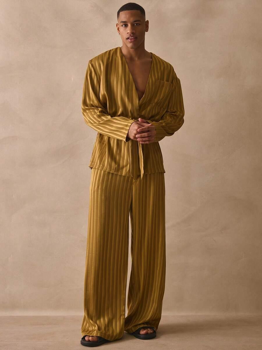 MUSERO ŻÓŁTE SPODNIE WIDE LEG S09__L