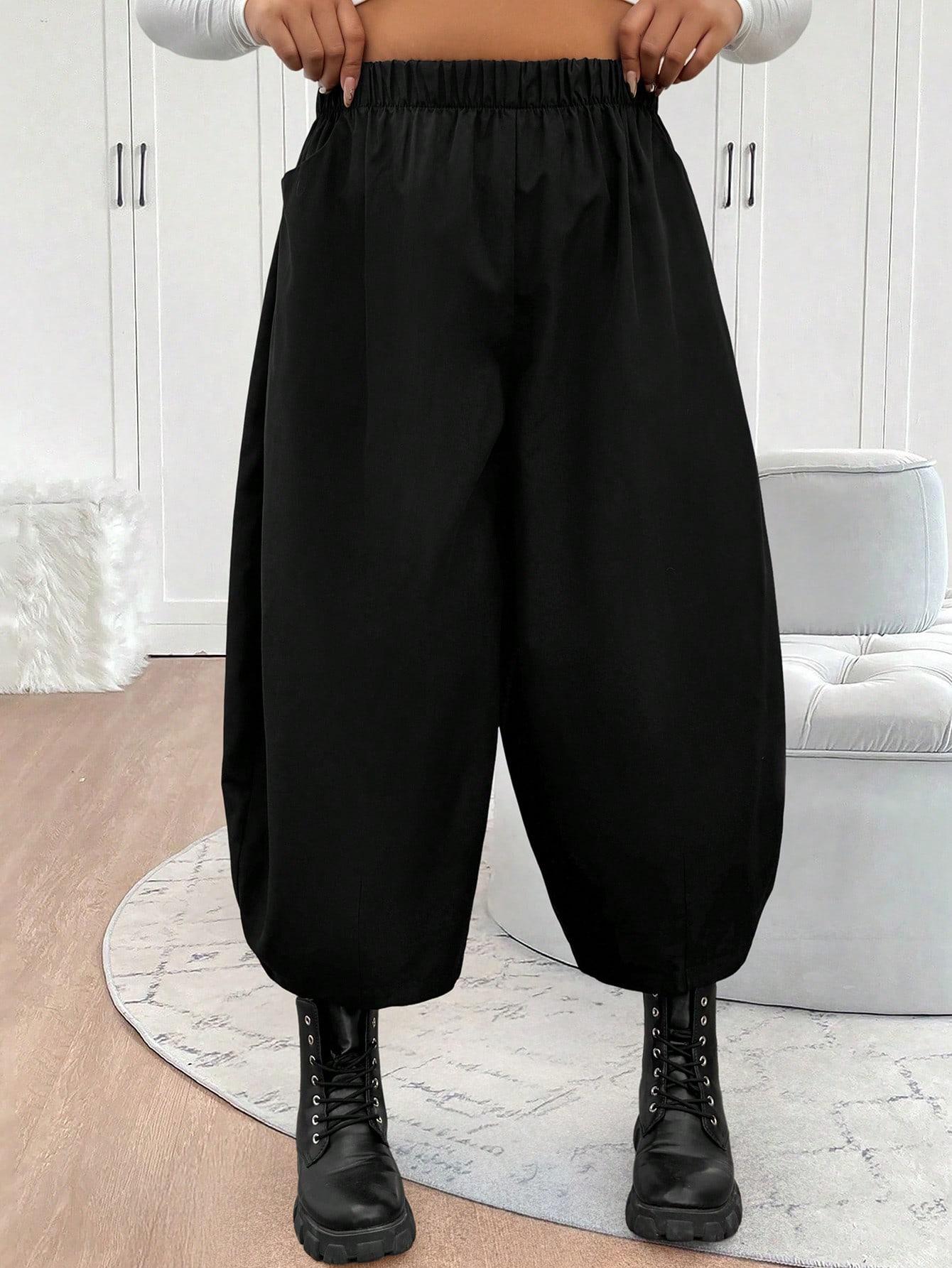 SHEIN CZARNE SPODNIE CASUAL S06__XXL
