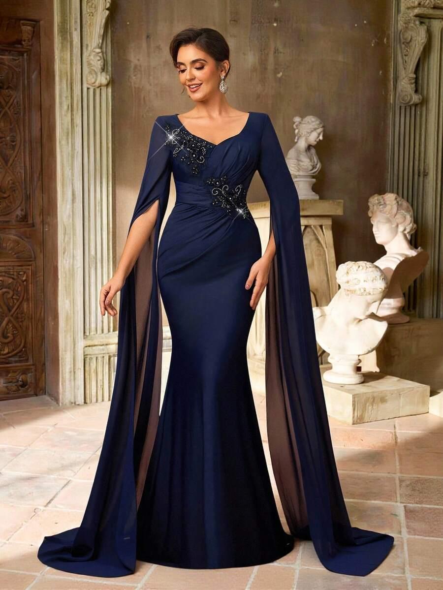 AUREIA GRANATOWA MAXI SUKIENKA S06__46