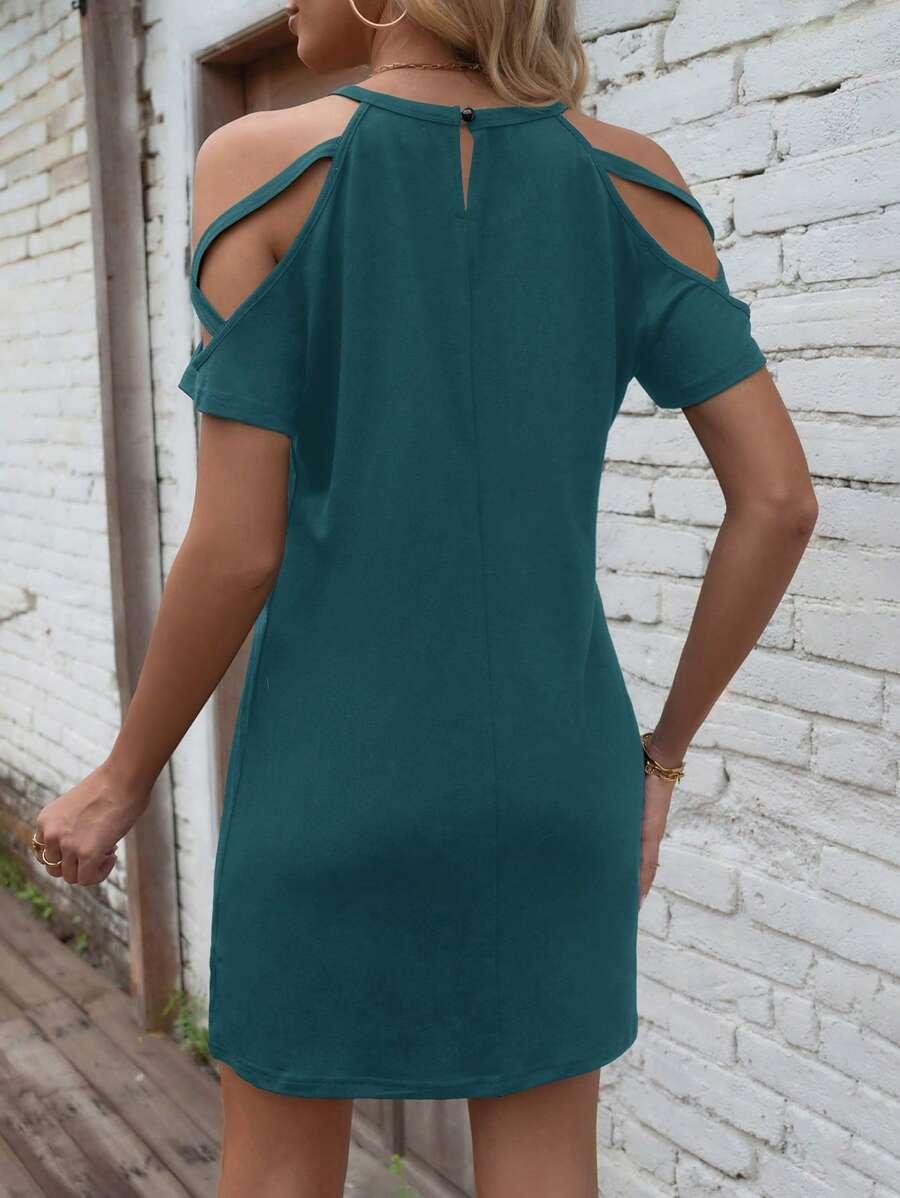SHEIN TURKUSOWA SUKIENKA MINI S06__M
