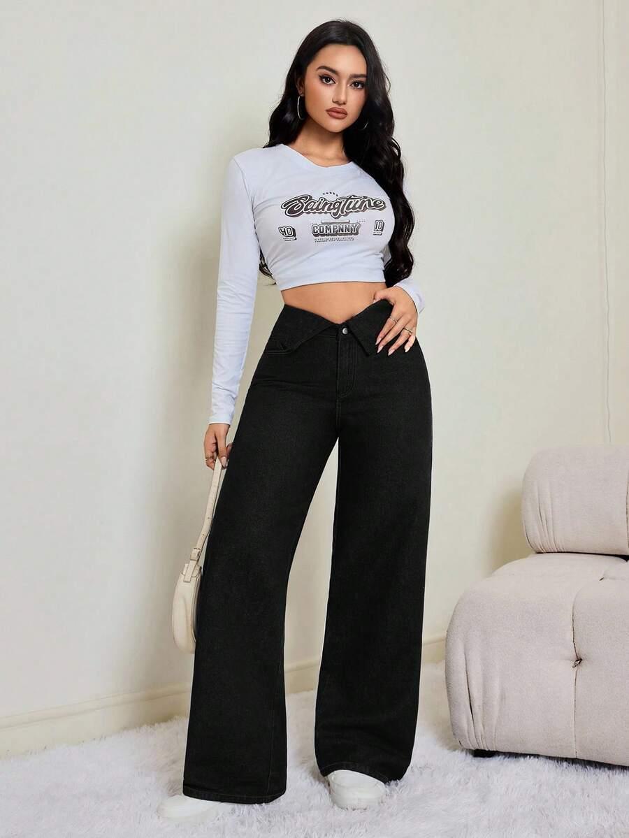 SHEIN CZARNE SPODNIE JEANS S06__L