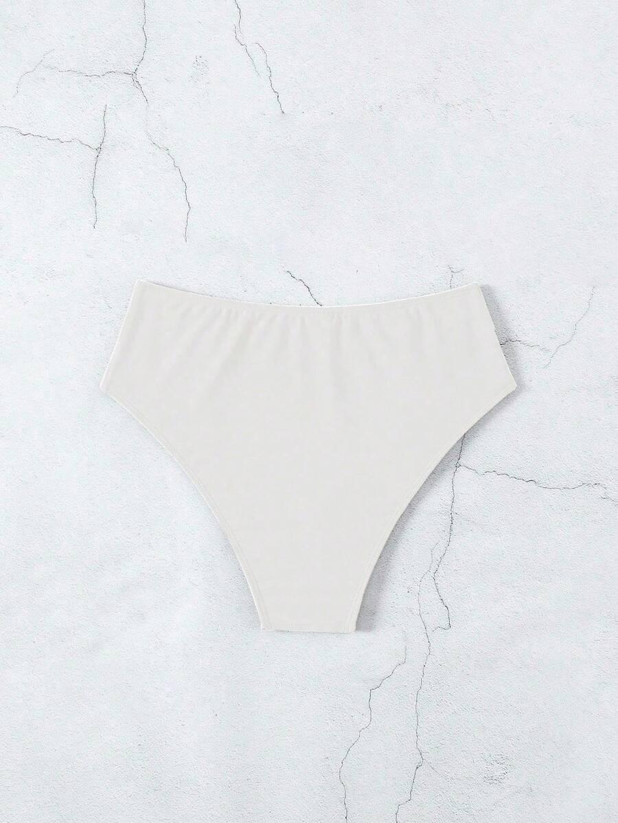 SHEIN BIAŁY DÓŁ OD BIKINI WYCIĘCIE S09__M