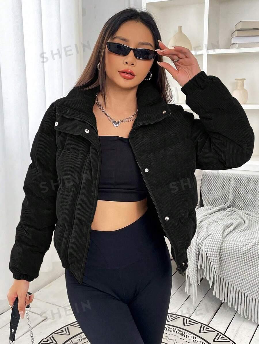 SHEIN CZARNA KURTKA ZAMEK W01__M
